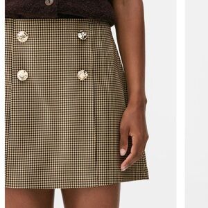 NTW Primark Checkered Mini Skirt with Buttons